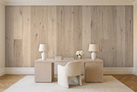 Cream Wood Panel Wood Mural in a home office