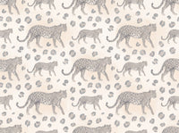 Grey Leopard Animal Mural design