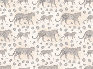 Grey Leopard Animal Mural sample