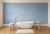 Light Blue Plaster Texture Mural in a bathroom