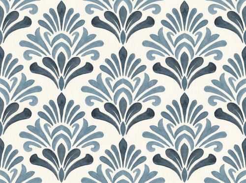 Blue Damask Damask Mural design