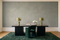 Sage Plaster Texture Mural in a home office