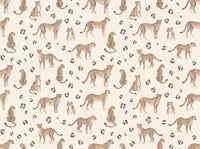Beige Cheetah Animal Mural design