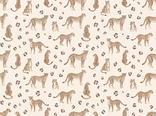 Beige Cheetah Animal Mural sample