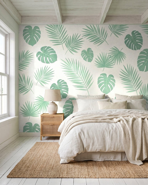 Green Palm Tropical Mural