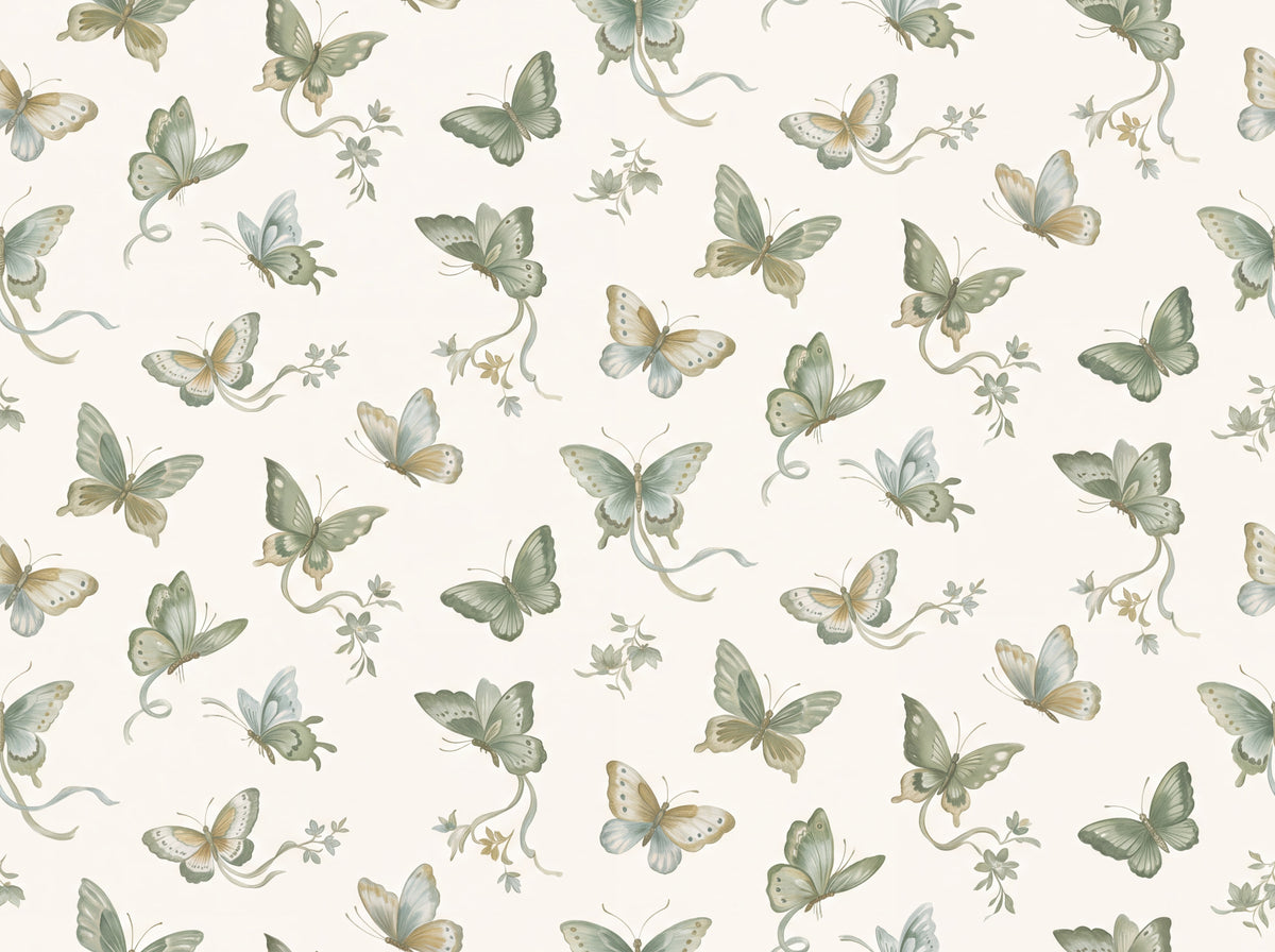 Green Butterfly Mural design