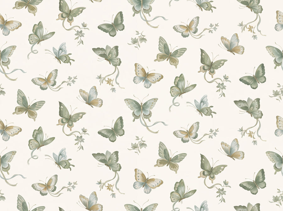 Green Butterfly Mural