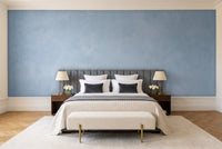 Light Blue Plaster Texture Mural in a bedroom