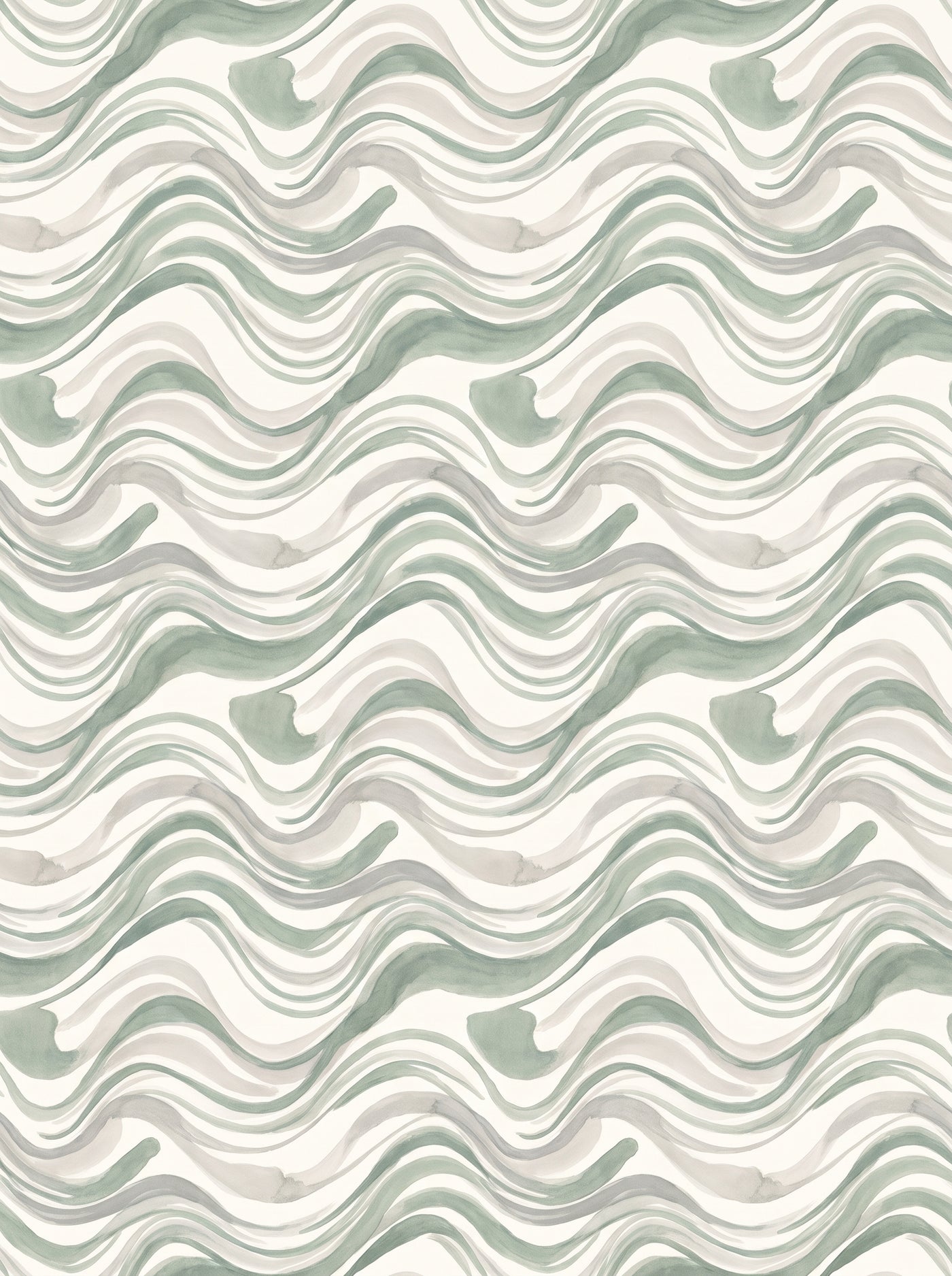 Sage Wave Abstract Mural design