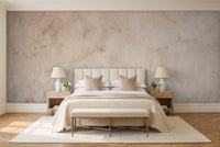 Beige Plaster Texture Mural in a bedroom