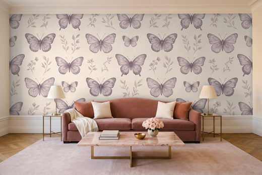 Lilac Butterfly Mural