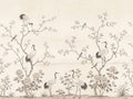 Cream Chinoiserie Garden Chinoiserie Mural