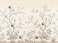 Cream Chinoiserie Garden Chinoiserie Mural design