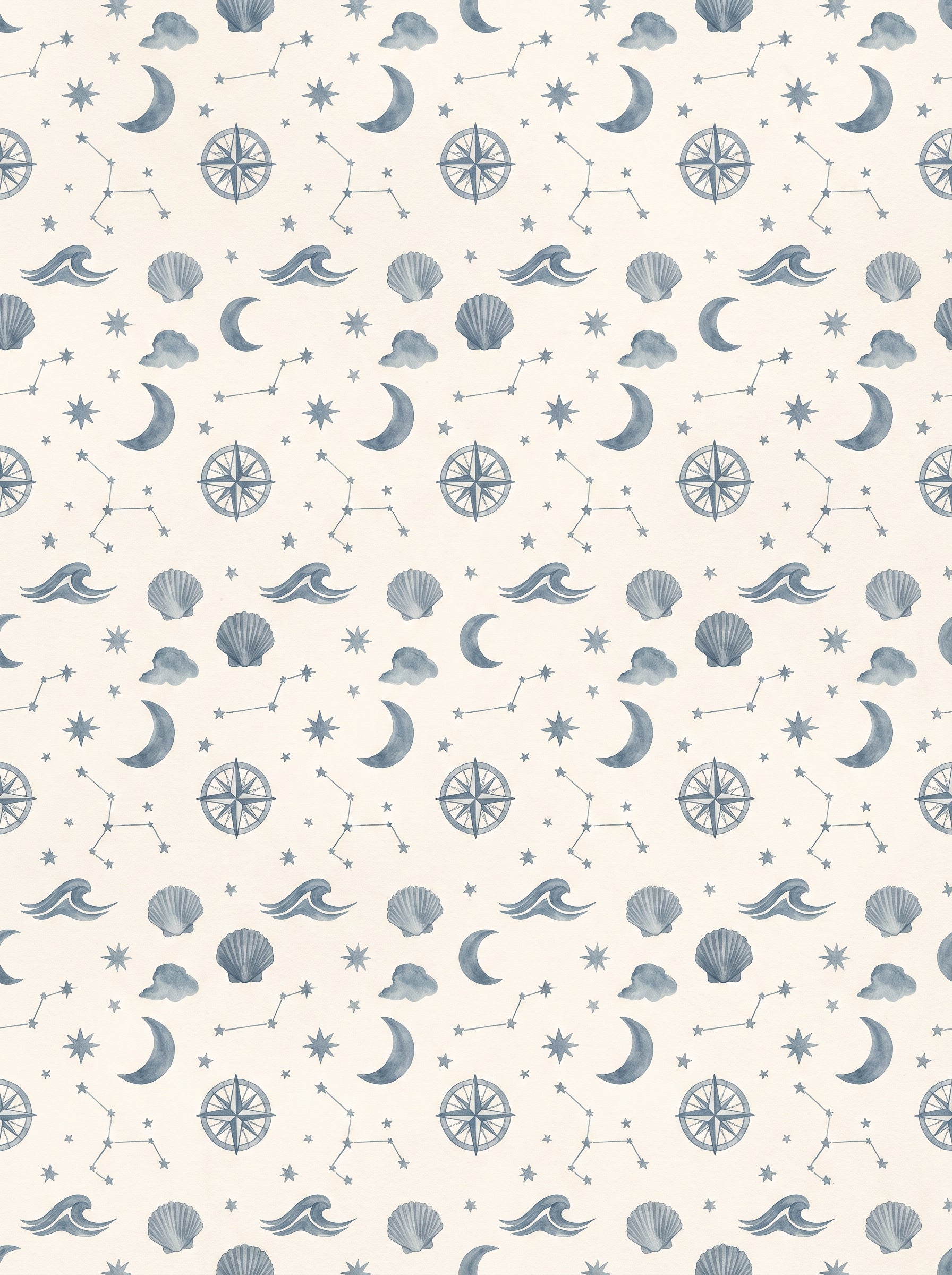 Blue Celestial Mural design