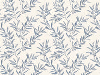 Blue And Grey Olive Branch Botanical Mural design