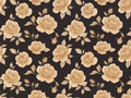 Black And Gold Rose Floral Mural