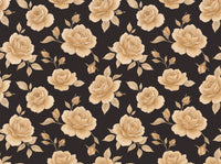 Black And Gold Rose Floral Mural design