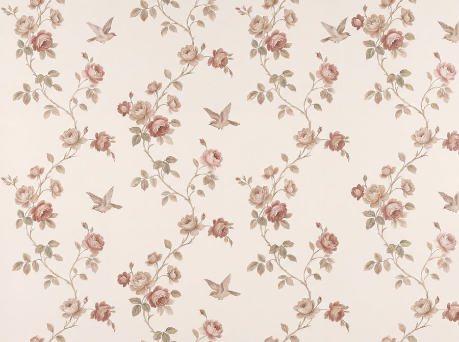 Blush Rose Floral Mural