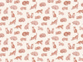 Blush Cat Animal Mural