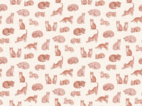 Blush Cat Animal Mural design