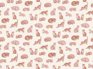 Blush Cat Animal Mural sample
