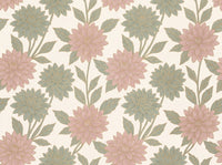Green And Pink Dahlia Floral Mural design