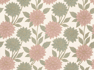 Green And Pink Dahlia Floral Mural sample