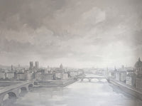 Grey City Cityscape Mural design