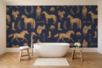 Charger, Lapis in a bathroom