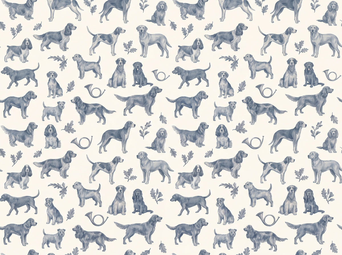 Blue Dog Animal Mural placed in your room