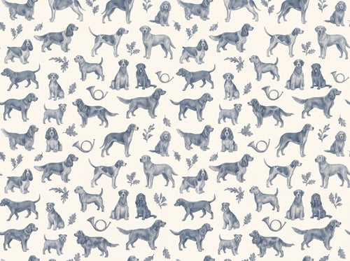 Blue Dog Animal Mural sample on the real paper