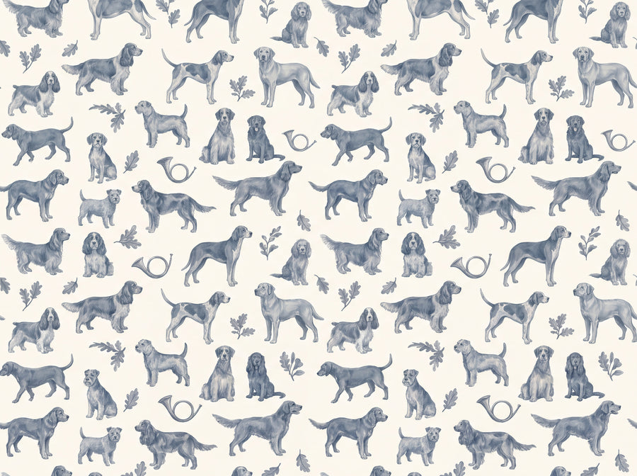 Blue Dog Animal Mural