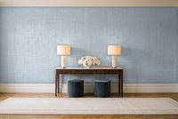 Light Blue Linen Texture Mural in an entryway