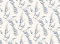 Blue And Grey Fern Botanical Mural design