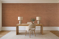 Clay Grasscloth Texture Mural in a home office