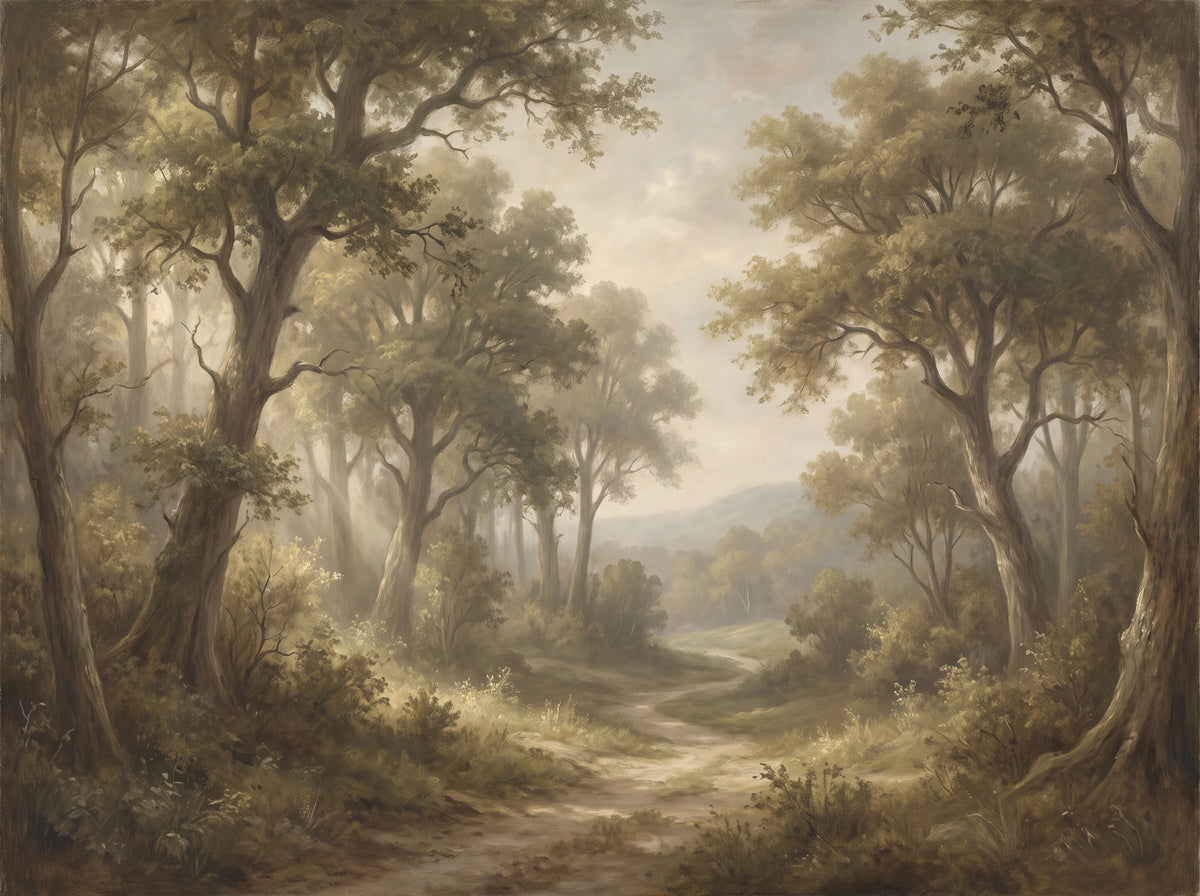 Olive Forest Landscape Mural design