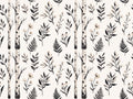 Black And White Birch Botanical Mural