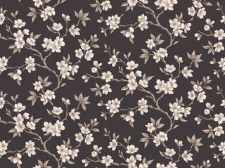 Charcoal Cherry Blossom Floral Mural sample