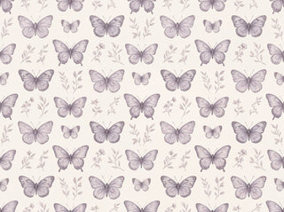 Lilac Butterfly Mural sample