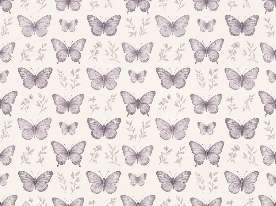 Lilac Butterfly Mural