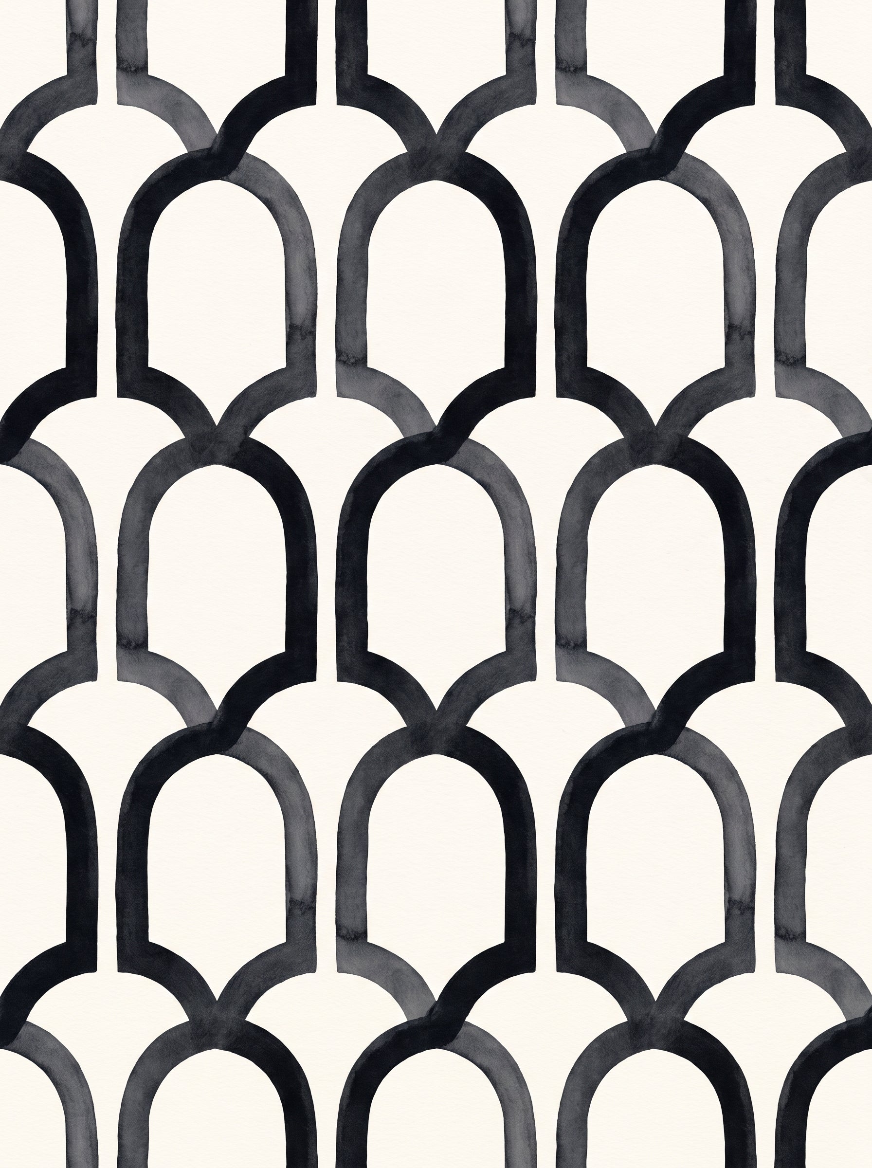 Black Arch Geometric Mural design