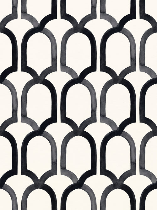 Black Arch Geometric Mural design