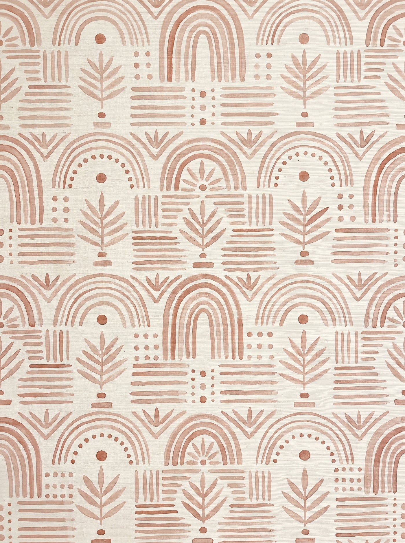 Blush Grasscloth Texture Mural design