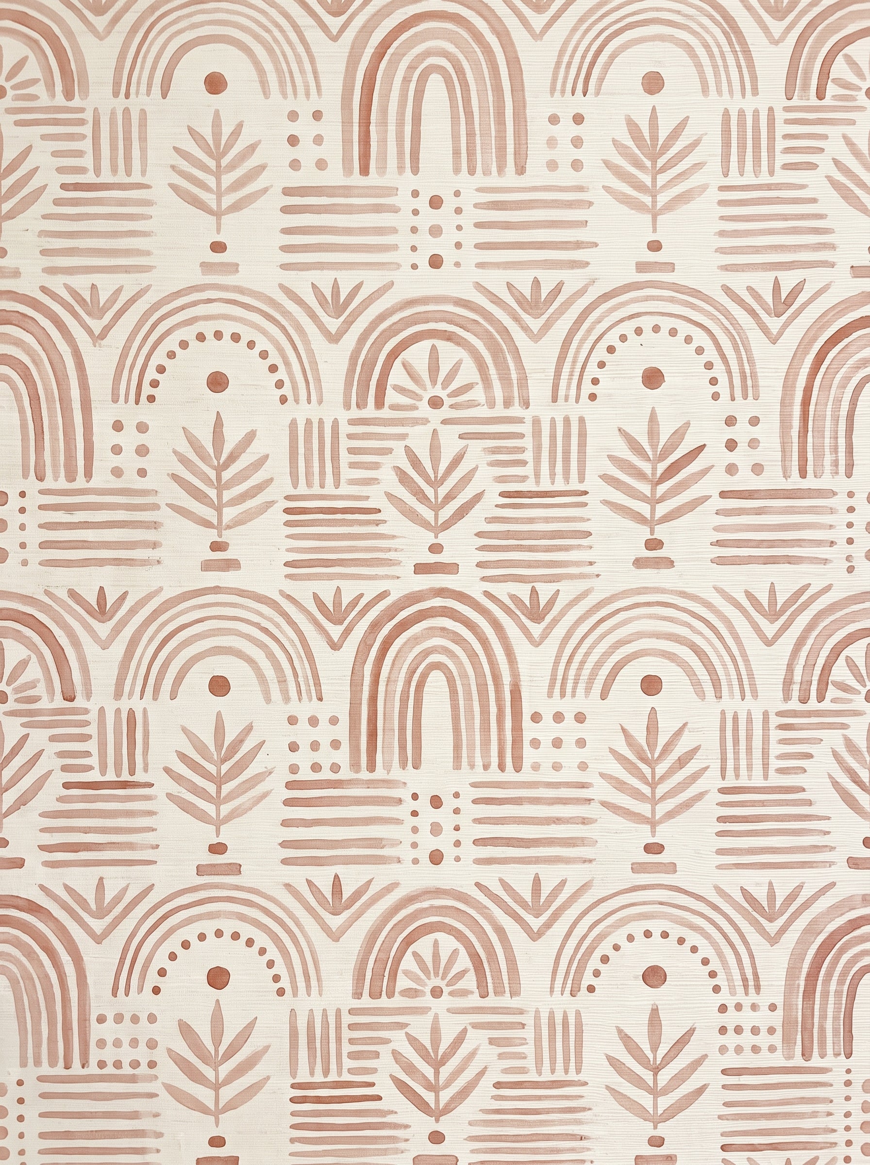 Blush Grasscloth Texture Mural design