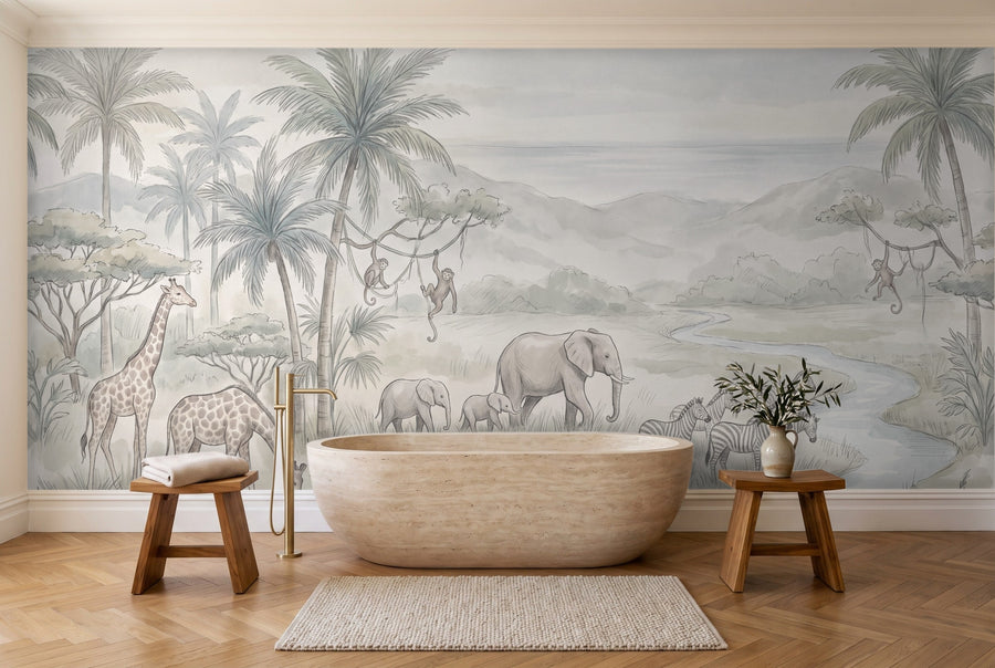 Casavono mural in a bathroom