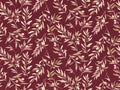 Burgundy Olive Branch Botanical Mural