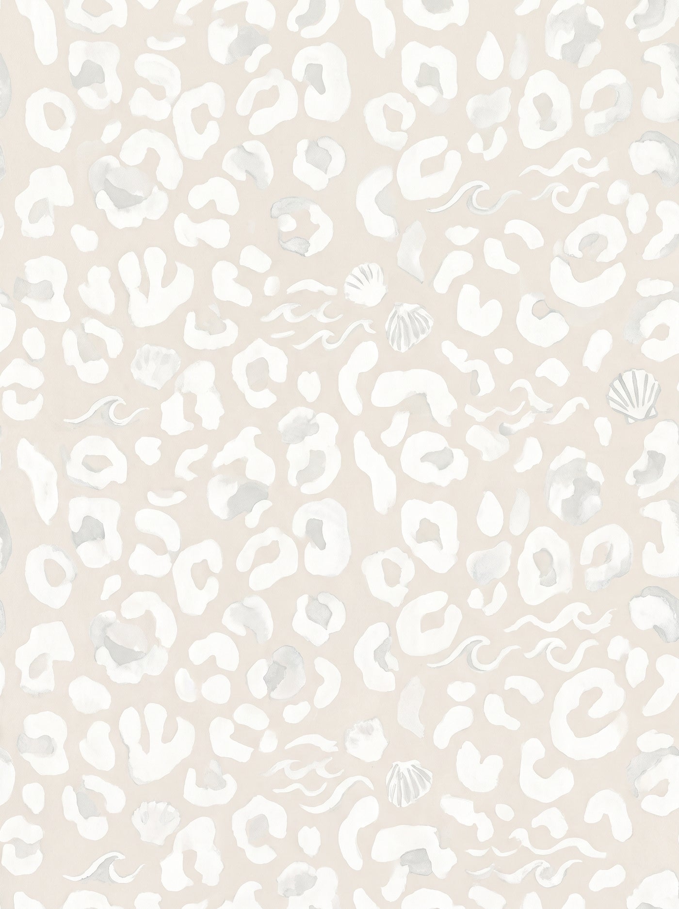 White Cheetah Animal Mural design