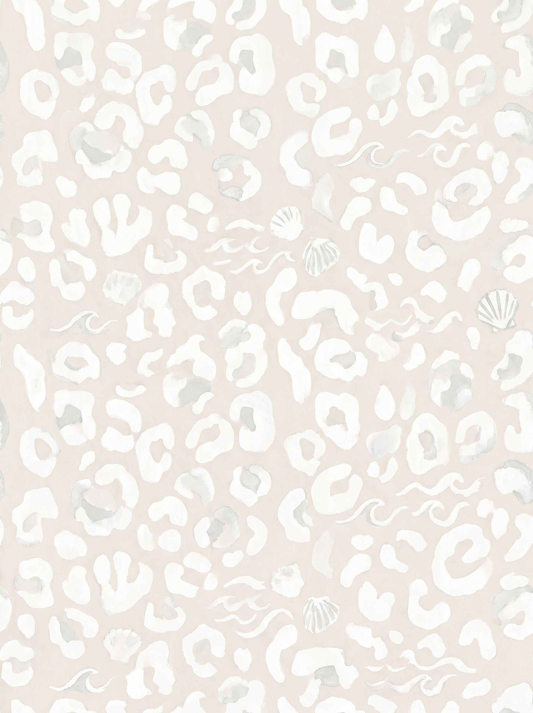 White Cheetah Animal Mural design