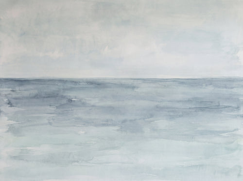 Blue Ocean Landscape Mural sample on the real paper