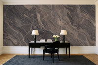 Charcoal Marble Mural in a home office